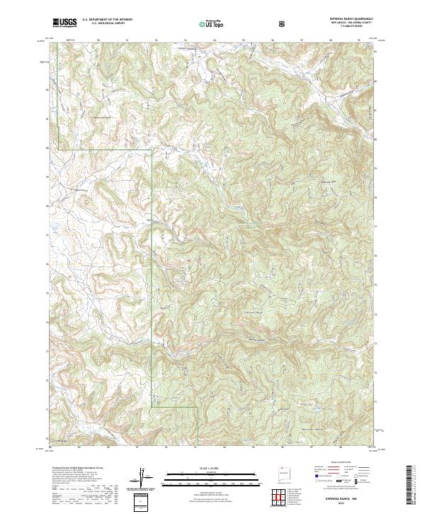 USGS Topographic Map – Espinosa Ranch