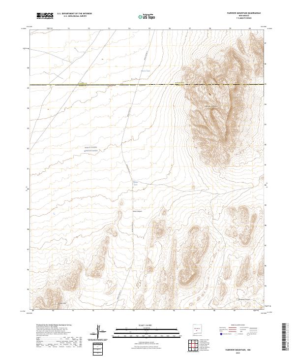 USGS Topographic Map – Fairview Mountain