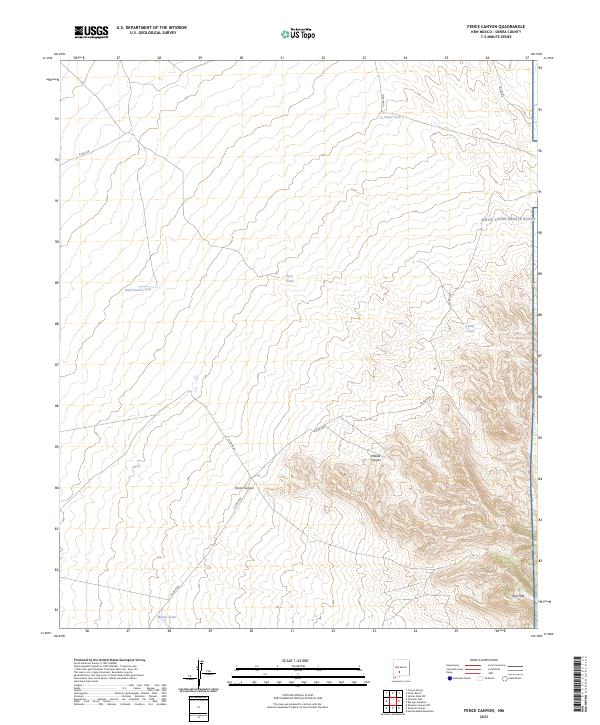 USGS Topographic Map – Fence Canyon