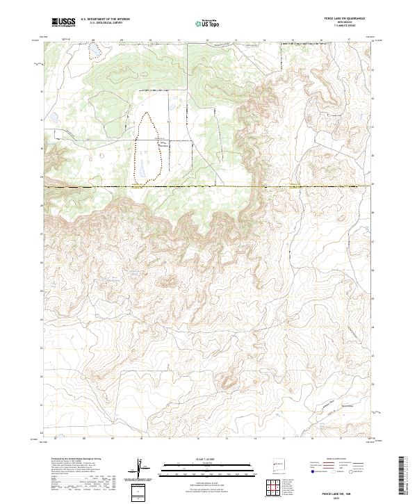USGS Topographic Map – Fence Lake SW