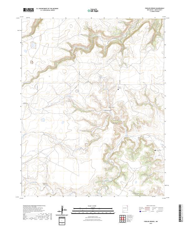 USGS Topographic Map – Fiddler Springs
