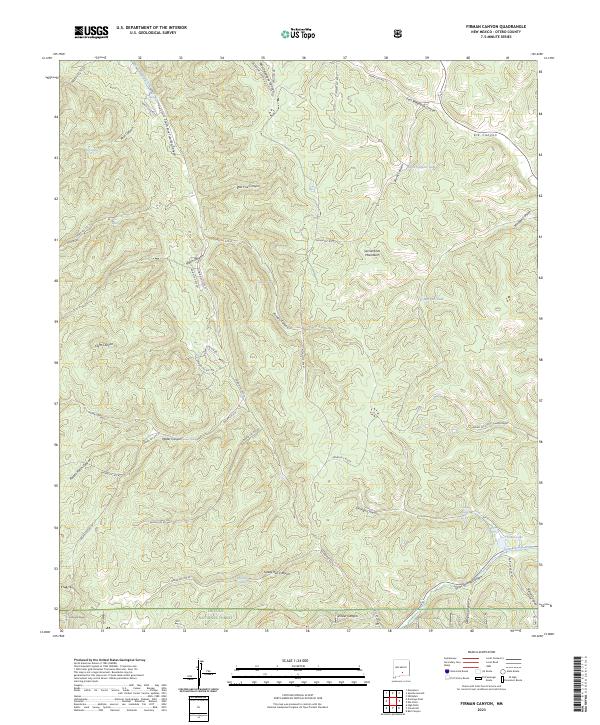 USGS Topographic Map – Firman Canyon
