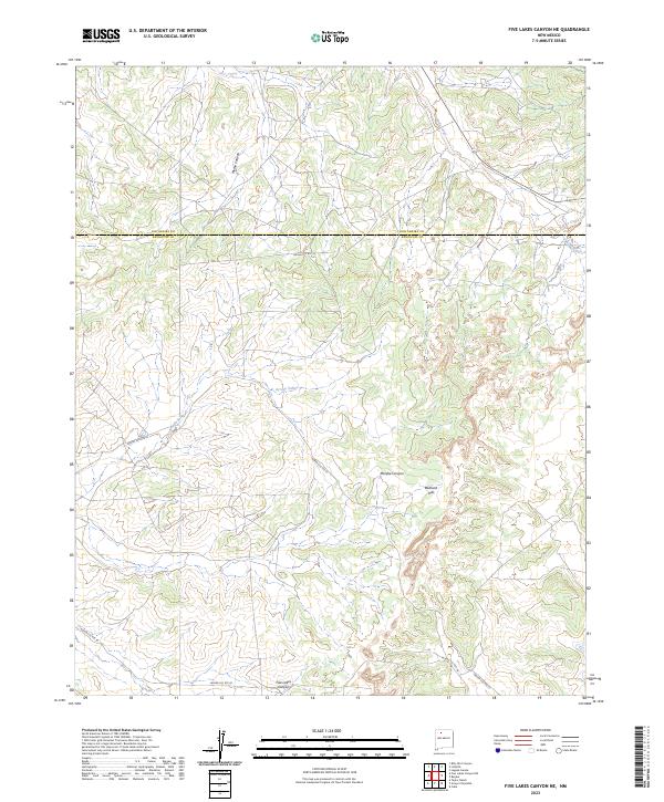 USGS Topographic Map – Five Lakes Canyon NE