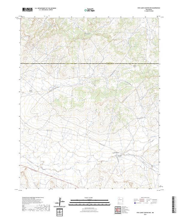 USGS Topographic Map – Five Lakes Canyon NW