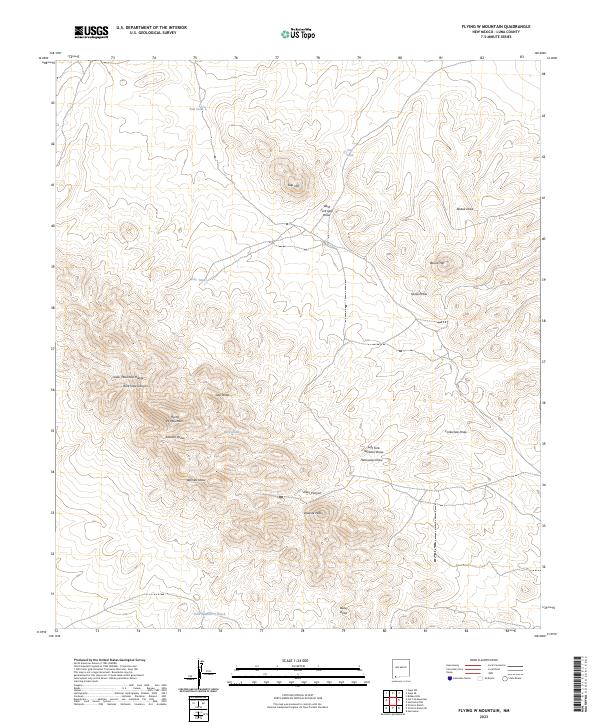 USGS Topographic Map – Flying W Mountain