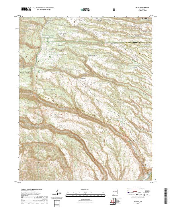 USGS Topographic Map – Frijoles