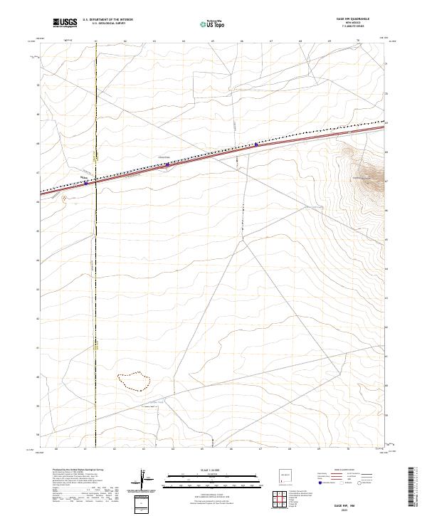 USGS Topographic Map – Gage NW