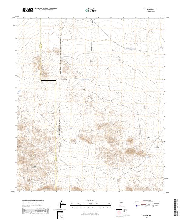 USGS Topographic Map – Gage SW