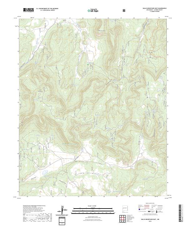 USGS Topographic Map – Gallo Mountains East