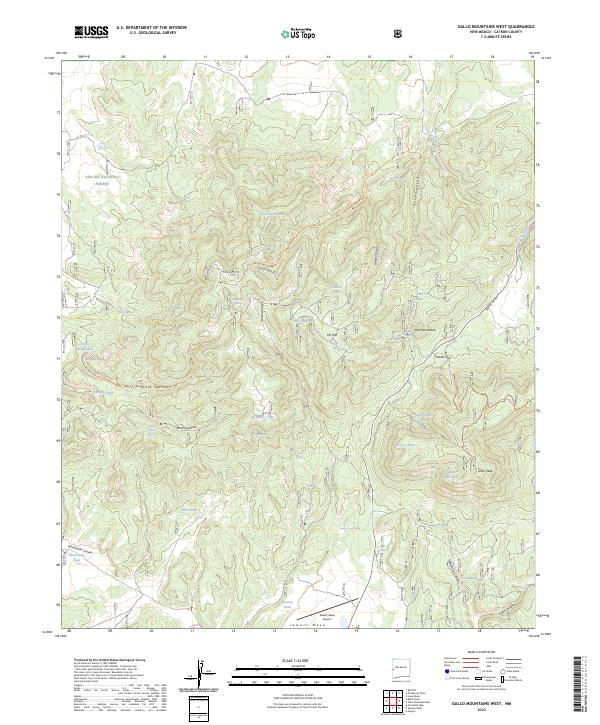 USGS Topographic Map – Gallo Mountains West