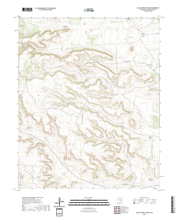 USGS Topographic Map – Gallo Spring Canyon