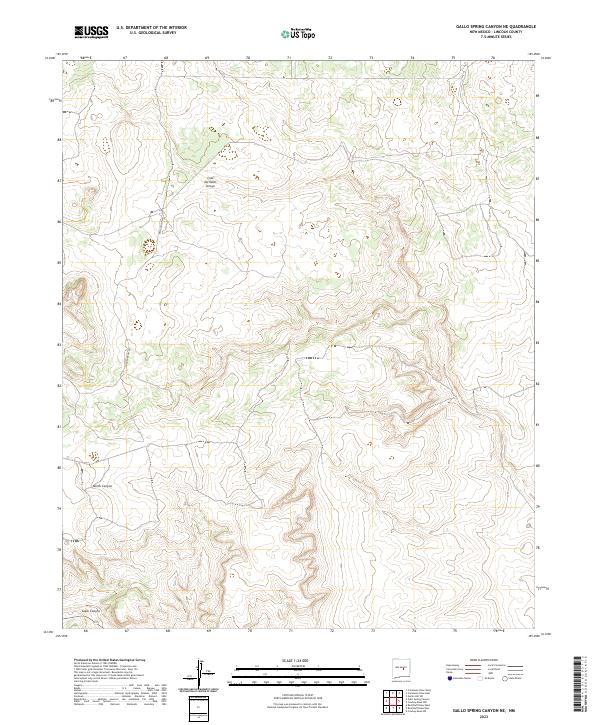 2023 Map of Gallo Spring Canyon NE, 2023 Print