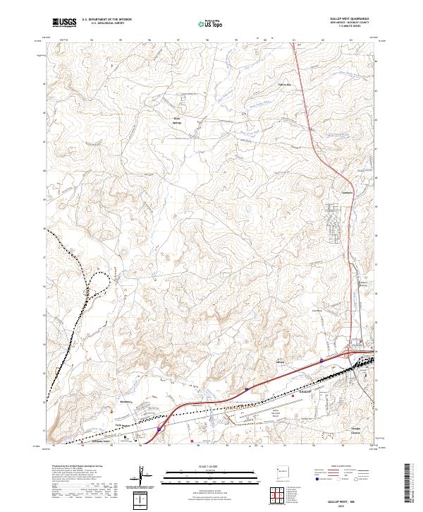 USGS Topographic Map – Gallup West