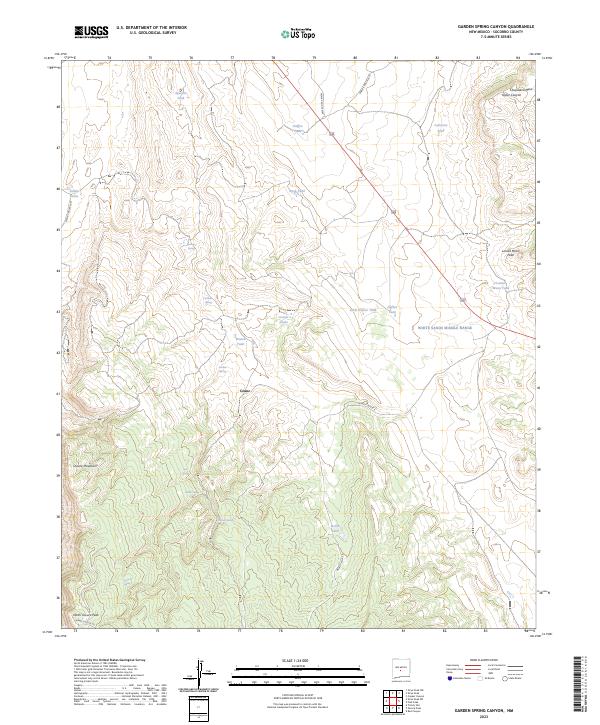 USGS Topographic Map – Garden Spring Canyon
