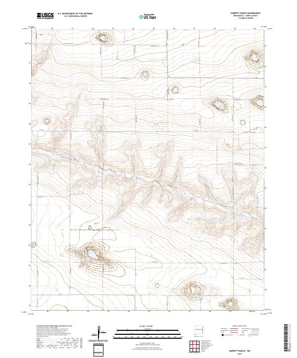 USGS Topographic Map – Garrett Ranch