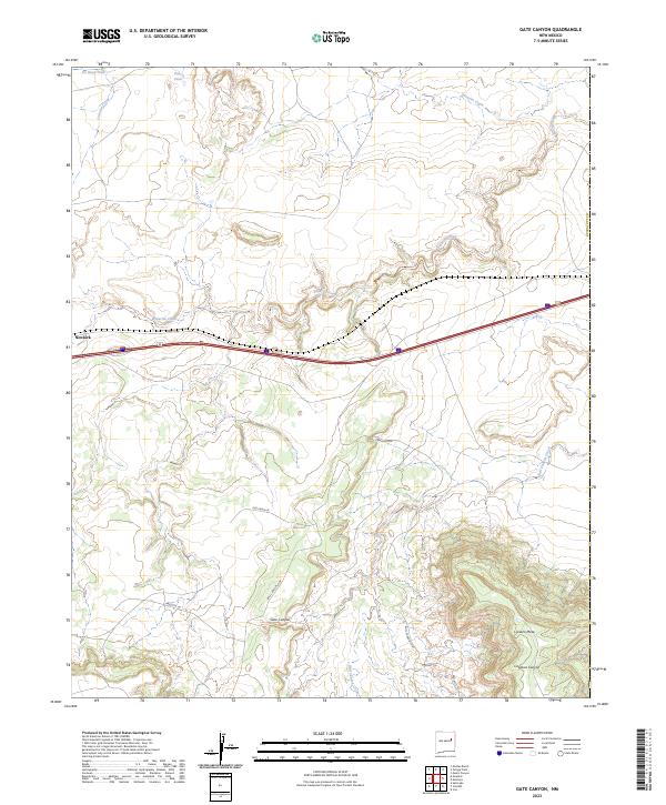 USGS Topographic Map – Gate Canyon