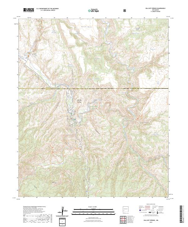 USGS Topographic Map – Gila Hot Springs