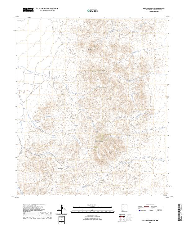 USGS Topographic Map – Gillespie Mountain
