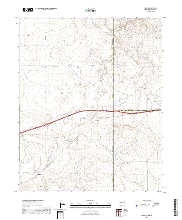 USGS Topographic Map – Glenrio