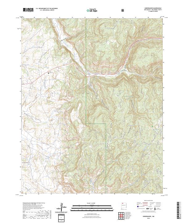 USGS Topographic Map – Gobernador