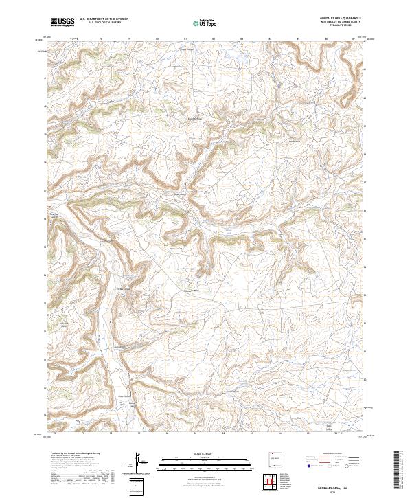 USGS Topographic Map – Gonzales Mesa