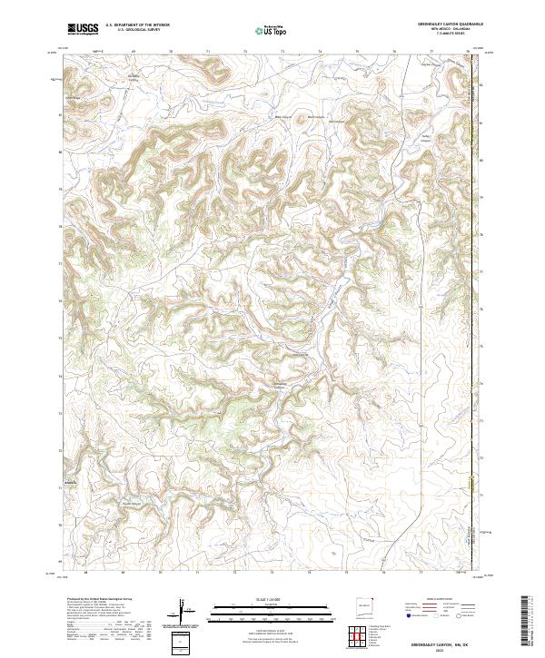 USGS Topographic Map – Greendailey Canyon