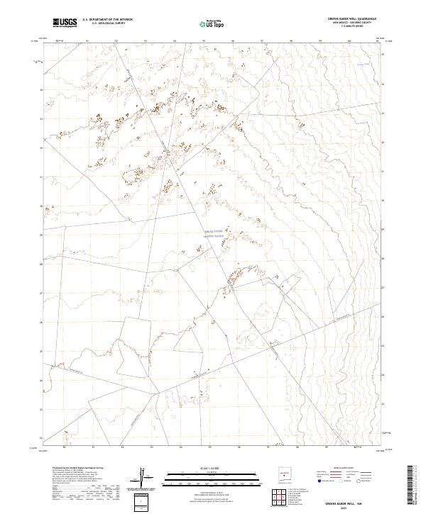 USGS Topographic Map – Greens Baber Well