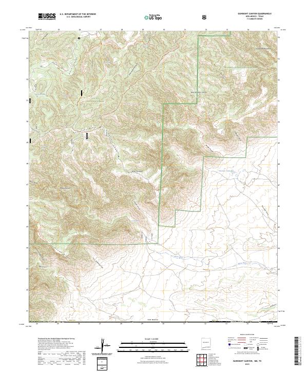 USGS Topographic Map – Gunsight Canyon