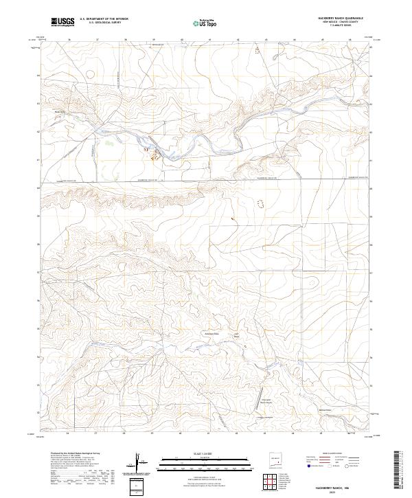 USGS Topographic Map – Hackberry Ranch