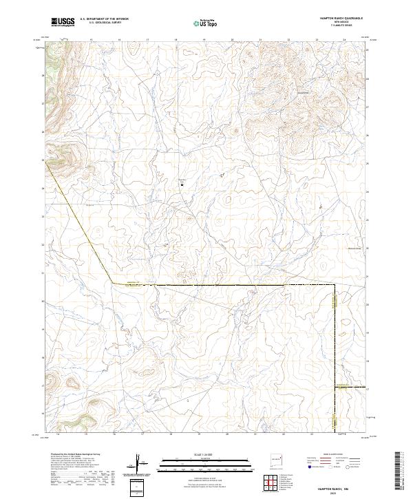 USGS Topographic Map – Hampton Ranch