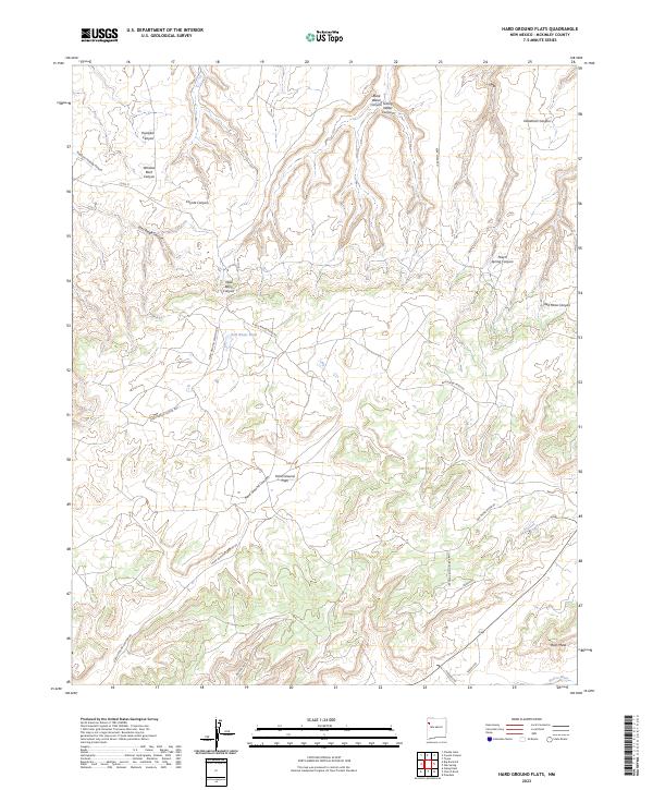 USGS Topographic Map – Hard Ground Flats