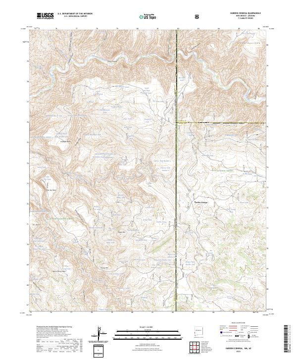 USGS Topographic Map – Harden Cienega