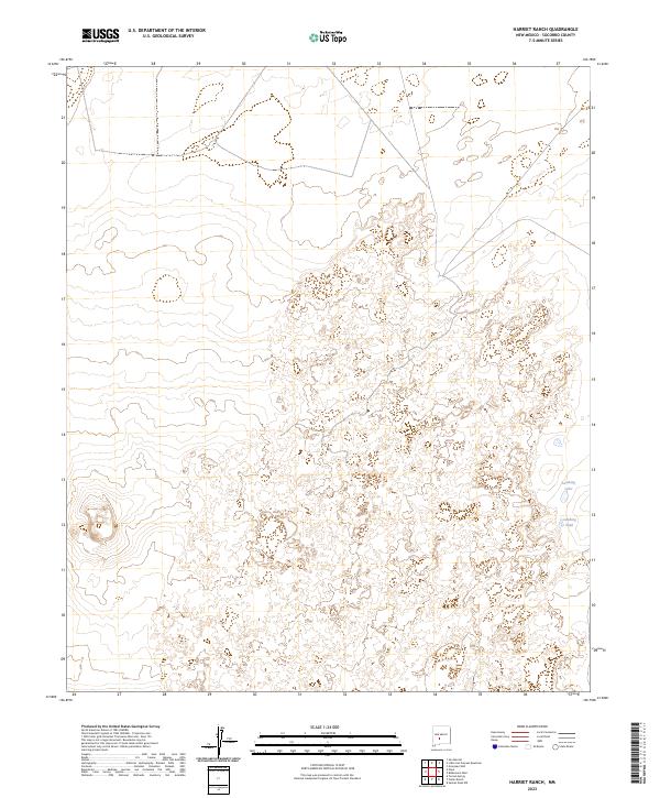 USGS Topographic Map – Harriet Ranch