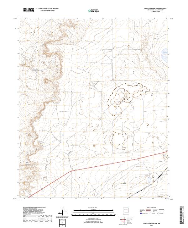 USGS Topographic Map – Haystack Mountain