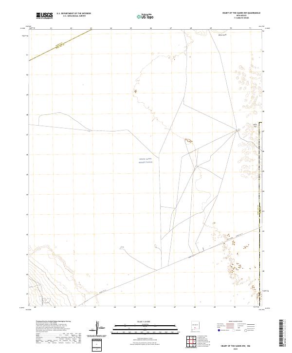 USGS Topographic Map – Heart of the Sands NW