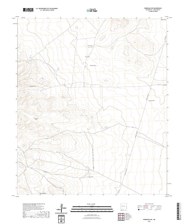 USGS Topographic Map – Hermanas NW