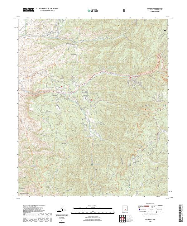 USGS Topographic Map – High Rolls