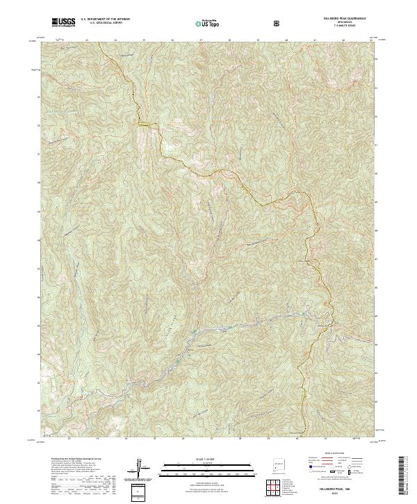 USGS Topographic Map – Hillsboro Peak