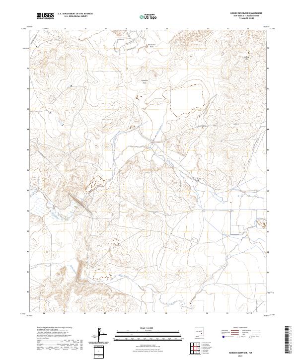 USGS Topographic Map – Hondo Reservoir