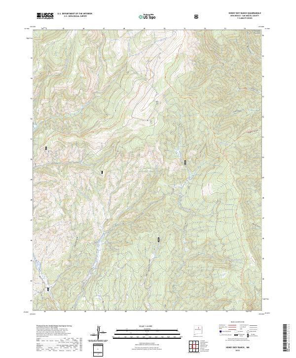 USGS Topographic Map – Honey Boy Ranch