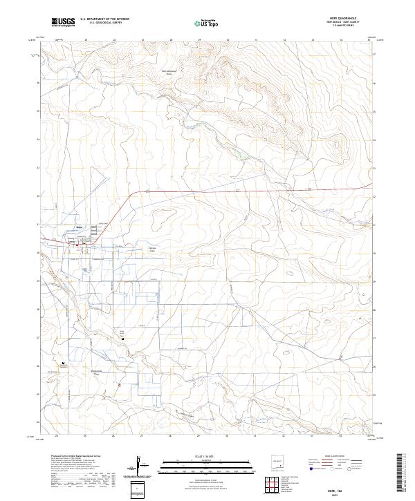 USGS Topographic Map – Hope