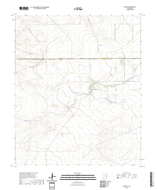 USGS Topographic Map – Hope NE