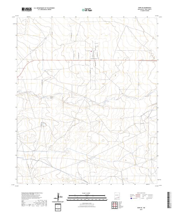 USGS Topographic Map – Hope SE