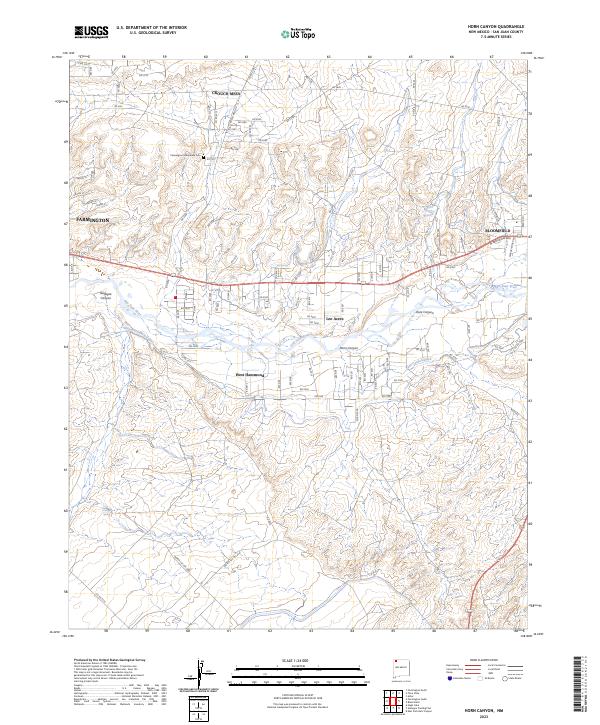 USGS Topographic Map – Horn Canyon