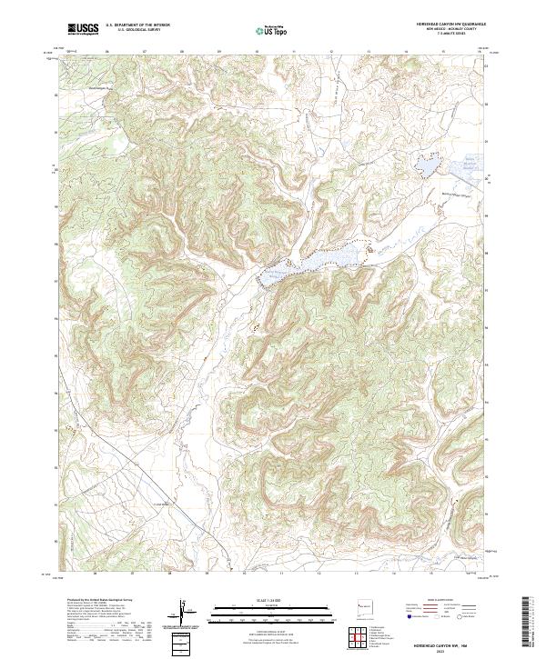 USGS Topographic Map – Horsehead Canyon NW
