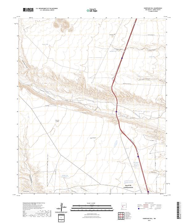 USGS Topographic Map – Huerfano Hill