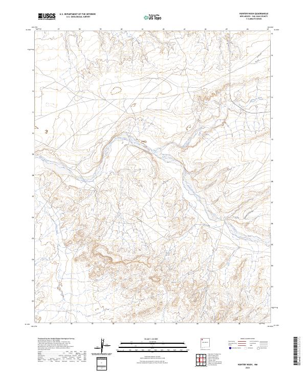USGS Topographic Map – Hunter Wash