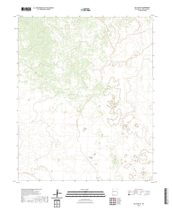 USGS Topographic Map – Ice Caves SE