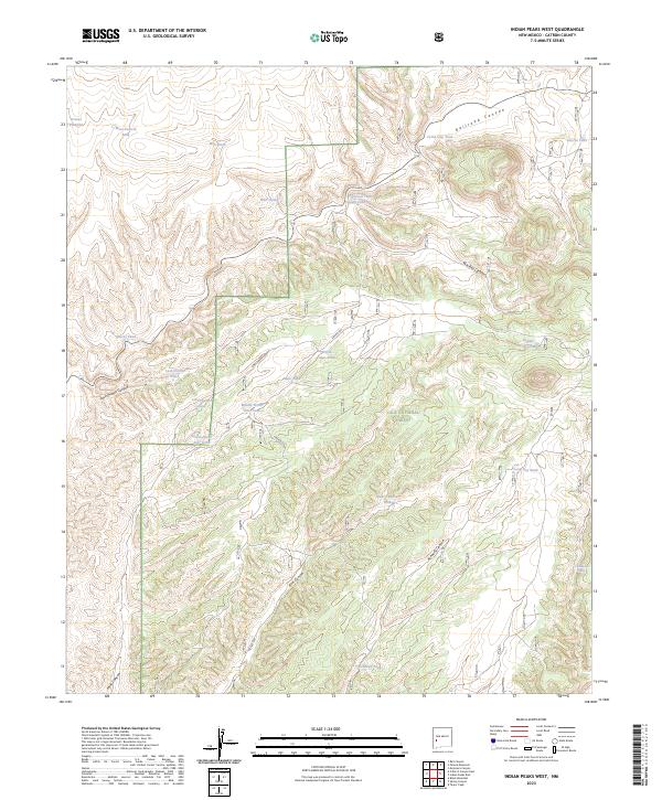 USGS Topographic Map – Indian Peaks West