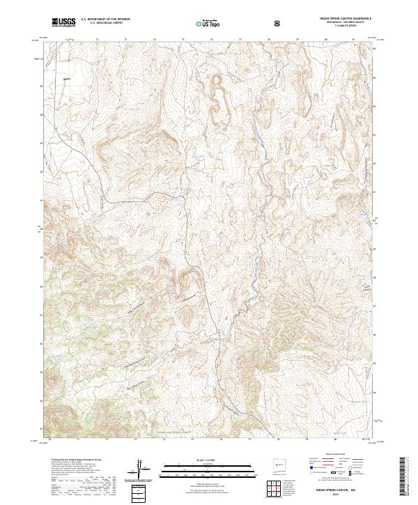 USGS Topographic Map – Indian Spring Canyon
